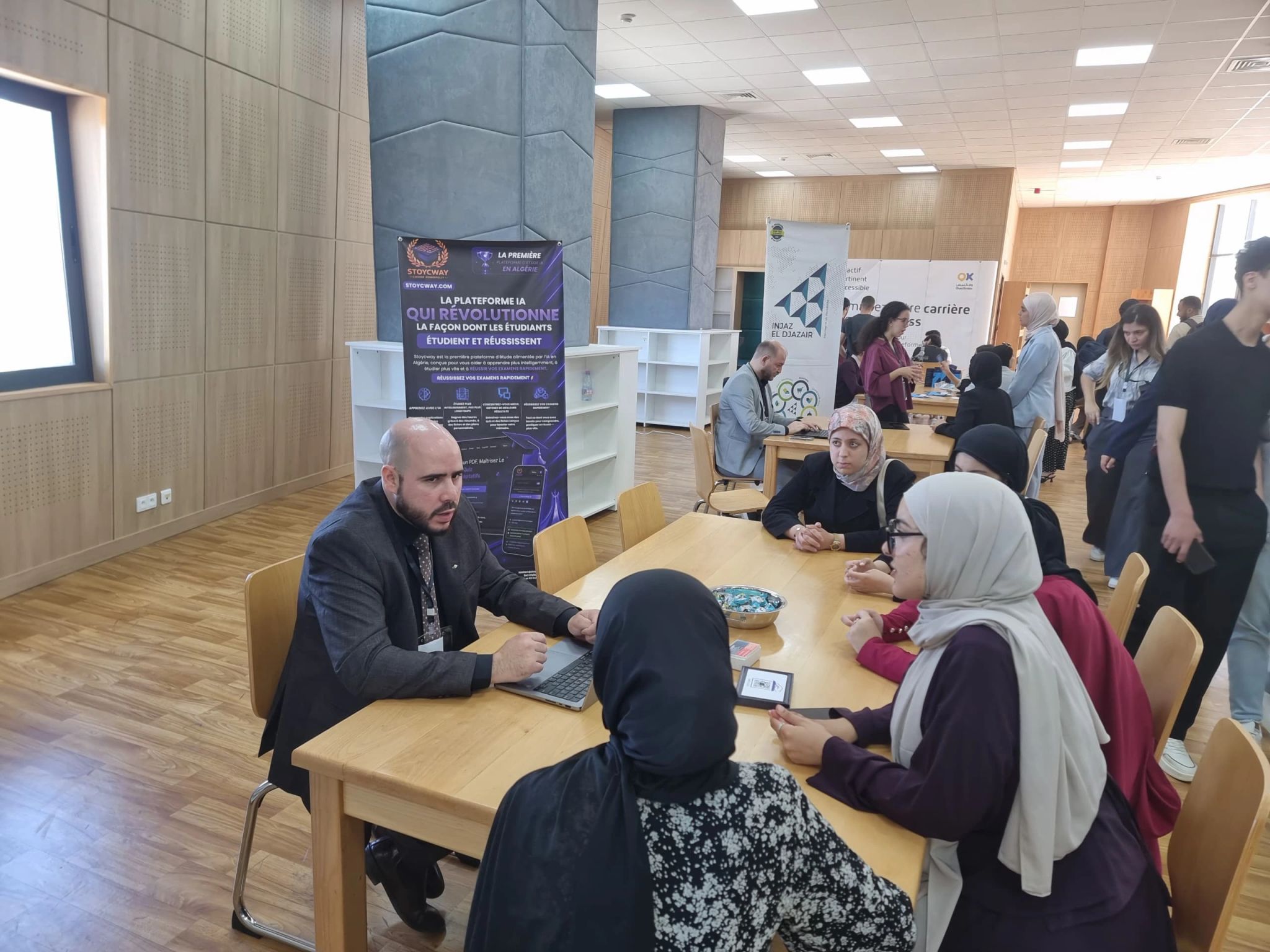 AI school workshop session with students